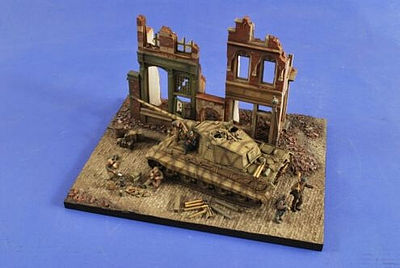 Verlinden Bombed Out Street Ruin 2-Story Wall Section Resin Military Diorama Kit 1/35 Scale #2492