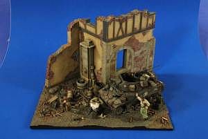 ruined building diorama