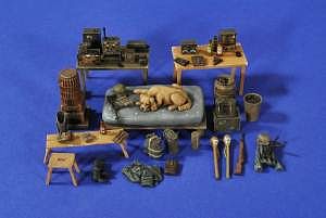 Verlinden German Command Post Interior Accessories Resin Military Diorama Kit 1/35 Scale #2670