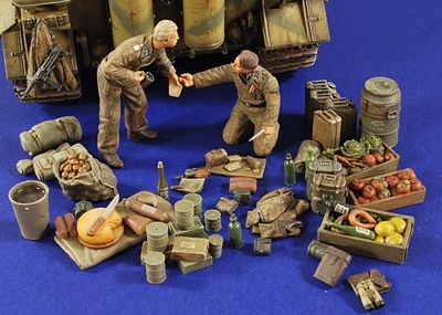 Verlinden WWII German Tankers with Camping Accessories Resin Military Diorama Kit 1/35 Scale #27