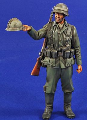 Verlinden 120mm German Infantry Soldier France May 1940 Plastic Model Military Figure #2796