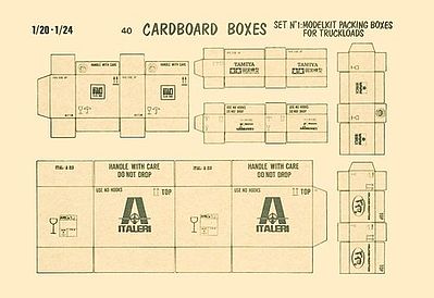 Verlinden Cardboard Boxes/Model Brands Plastic Model Detailing Accessory 1/20-1/24 Scale #40