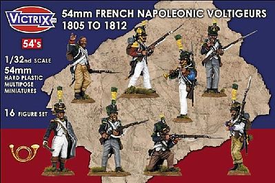 Victrix French Napoleonic Voltigeurs 1805-1812 (16) Plastic Model Military Figure 54mm #5403