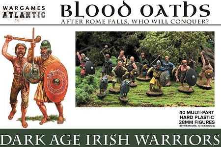 Wargames Blood Oaths Dark Age Irish Warriors (40) Plastic Model Military Figure kit 28mm Scale #b1
