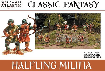 Wargames Fantasy Halfling Militia Men (40) Plastic Model Multipart Military Figure Kit #cf2