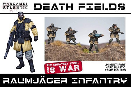 Wargames Death Fields Raumjager Infantry (24) Plastic Model Multipart Military Figure Kit #df1