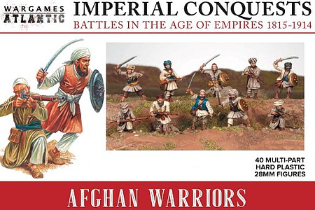 Wargames Imperial Conquests Afghan Warriors (40) Plastic Model Multipart Military Figure Kit #ic1