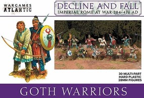Wargames Decline & Fall Imperial Rome Goth Warriors (30) Plastic Model Multipart Historic Figures #lr2