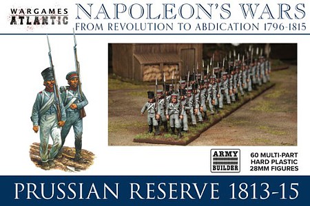 Wargames Napoleons Wars Prussian Reserve Infantry (60) Plastic Model Military Figures Kit #nw3