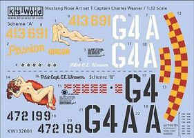 Warbird P51D Passion Wagon Scheme A/B Plastic Model Aircraft Decal 1/32 Scale #132001 Warbird P51D Passion Wagon Scheme A/B Plastic Model Aircraft Decal 1/32 Scale #132001
