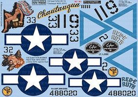 Warbird P47N Chautauqua, Red-E Ruth Plastic Model Aircraft Decal 1/32 Scale #132040 Warbird P47N Chautauqua, Red-E Ruth Plastic Model Aircraft Decal 1/32 Scale #132040