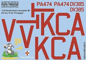 Warbird Avro Lancaster BI KC-A (-T/-V) Thumper Plastic Model Aircraft Decal 1/32 Scale #132073 Warbird Avro Lancaster BI KC-A (-T/-V) Thumper Plastic Model Aircraft Decal 1/32 Scale #132073