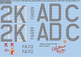 Warbird 1/32 B17 Mk III Keflavic Cutie, Kittie for HKM Warbird 1/32 B17 Mk III Keflavic Cutie, Kittie for HKM