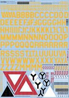 Warbird B17 ID Sq. & ID Lettering, Numbers, Bomb (Yellow) Group Symbols for Camouflage F 1/48 #148018 Warbird B17 ID Sq. & ID Lettering, Numbers, Bomb (Yellow) Group Symbols for Camouflage F 1/48 #148018