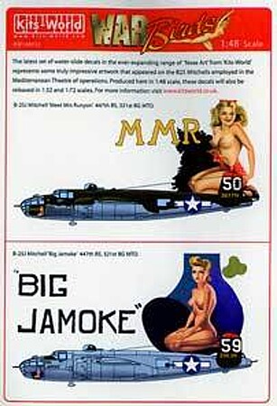 Warbird B25J Meet Mrs Runyon, Big Jamoke Plastic Model Aircraft Decal 1/48 Scale #148033