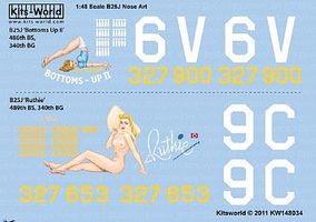 Warbird B25J Bottoms-UP II, Ruthie Plastic Model Aircraft Decal 1/48 Scale #148034 Warbird B25J Bottoms-UP II, Ruthie Plastic Model Aircraft Decal 1/48 Scale #148034