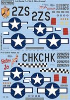 Warbird P47 Miss Caesar, Helen Jo Plastic Model Aircraft Decal 1/48 Scale #148114