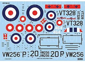 Warbird Gloster Meteor F Mk IV Plastic Model Aircraft Decals 1/48 Scale #148129