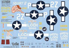 Warbird P47D Squirt II, Miss Mutt Pride of Lodi Ohio Plastic Model Aircraft Decal 1/48 #148141 Warbird P47D Squirt II, Miss Mutt Pride of Lodi Ohio Plastic Model Aircraft Decal 1/48 #148141