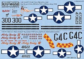 Warbird P51D My Achin (Ass), Nooky Booky IV Plastic Model Aircraft Decal 1/48 Scale #148154 Warbird P51D My Achin (Ass), Nooky Booky IV Plastic Model Aircraft Decal 1/48 Scale #148154