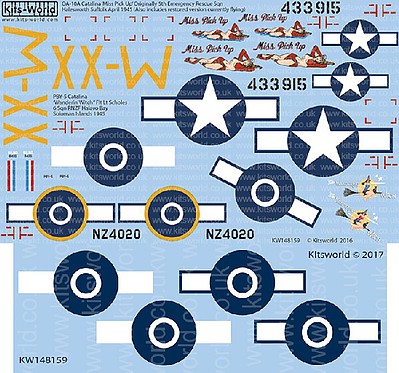 Warbird OA10A Catalina 5th Emergency Rescue Sq. Plastic Model Aircraft Decal 1/48 Scale #148159