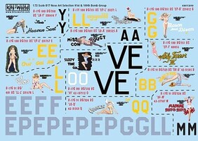 Warbird B17s 91st, 100th & 381st Bomb Group Plastic Model Aircraft Decal 1/72 Scale #172010 Warbird B17s 91st, 100th & 381st Bomb Group Plastic Model Aircraft Decal 1/72 Scale #172010