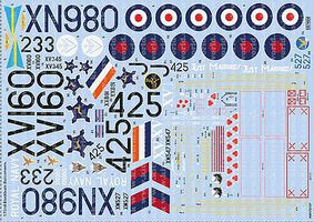 Warbird Blackburn Buccaneers Stencil & Data Information Plastic Model Aircraft Decal 1/72 #172137