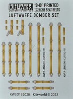 Warbird 3D Color Seatbelts Luftwaffe Bombers Plastic Model Acc. Kit 1/32 #3132028