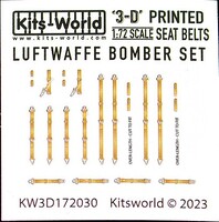 Warbird 3D Color Seatbelts Luftwaffe Bombers Plastic Model Aircraft Acc. Kit 1/72 Scale #3172030