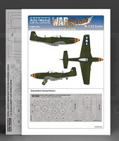 Warbird P51D5NA Mustang Canopy/Wheels Mask Plastic Model Aircraft Acc. Kit 1/32 Scale #321006