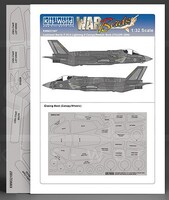 Warbird F35A Lightning II Canopy/Wheels Mask Plastic Model Aircraft Acc. Kit 1/32 Scale #321007