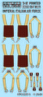 Warbird 3D Color Seatbelts WWII Italian Fiat/Macchi/Reggiane Plastic Model Decal Kit 1/32 #332015