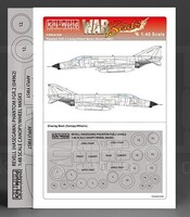Warbird F4 Phantom Canopy/Wheels Mask HSG Plastic Model Aircraft Decal Kit 1/48 Scale #481008
