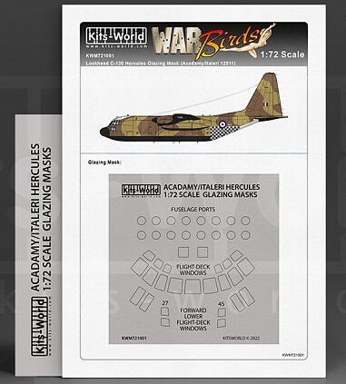 Warbird C130H/E ROKAF & USAF Glazing Mask ITA/ACY Plastic Model Aircraft Accessory Kit 1/72 #721001