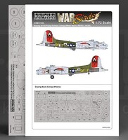 Warbird B17G Flying Fortress Canopy/Wheels Mask RVL Plastic Model Aircraft Acc. Kit 1/72 #721003