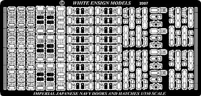 White-Ensign IJN Doors & Hatches Plastic Model Ship Accessory 1/350 Scale #35102
