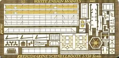 White-Ensign S100 Class Schnellboot Detail Set for TSM Plastic Model Ship Accessory 1/350 Scale #35127