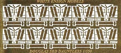 White-Ensign SBD3 Detail Set for 10 Aircraft Plastic Model Aircraft Accessory 1/350 Scale #3532