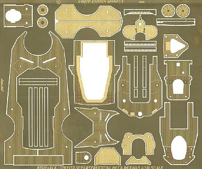 White-Ensign Bismarck/Tirpitz Superstructure Deck Plating Plastic Model Ship Accessory 1/350 #3565