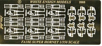 White-Ensign FA18E Hornet Detail Set Plastic Model Aircraft Accessory 1/350 #3569
