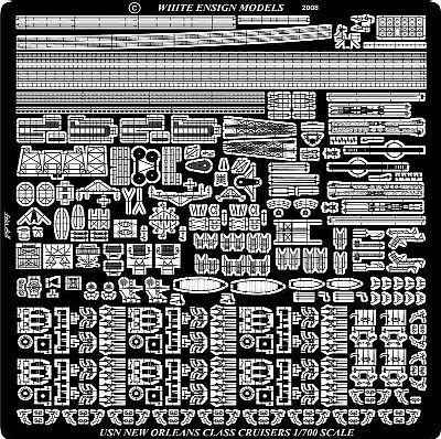 White-Ensign USS New Orleans Class Cruisers Detail Set for TSM Plastic Model Ship Accessory 1/700 #790