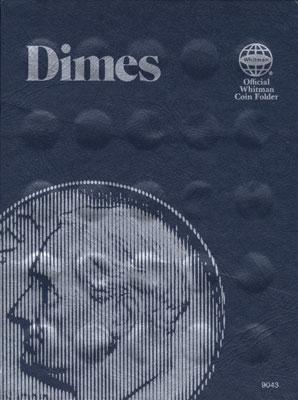 New Dimes Official Whitman Plain Blank Folder holds 77 Coins Album BOOK#9043