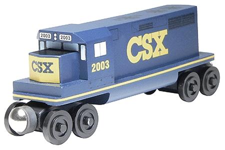 Wooden Toy Train- Diesel Engine CSX Transportation #2003 by Whittle 