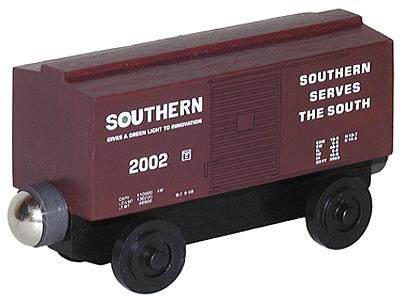 Whittle Toy Company Wooden Toy Train- Box Car -- Southern