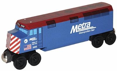 Whittle Toy Company Wooden Toy Train- F-40PH Engine -- Metra