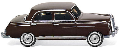 Wiking 1959-1965 Mercedes-Benz 220 S Sedan Dark Brown HO Scale Model Railroad Vehicle #14001