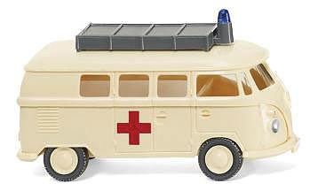 Wiking 1963 Volkswagen T1 Passenger Van - Assembled German Red Cross (beige, red, German Lettering)