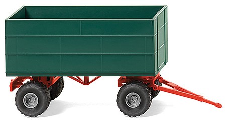 Wiking High-Side Agricultural Trailer - Assembled Green, Red