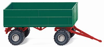 Wiking Agricultural Trailer Assembled Green HO Scale Model Railroad Vehicle #38839