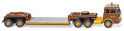 Wiking Hanomag Henschel Semi Tractor w/Lowboy Trailer HO Scale Model Railroad Vehicle #50303